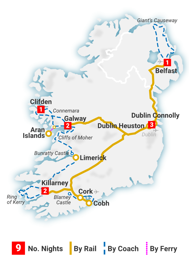 9 Days Tour of Ireland - On Titanic Rail Trail & Wild Atlantic Way ...